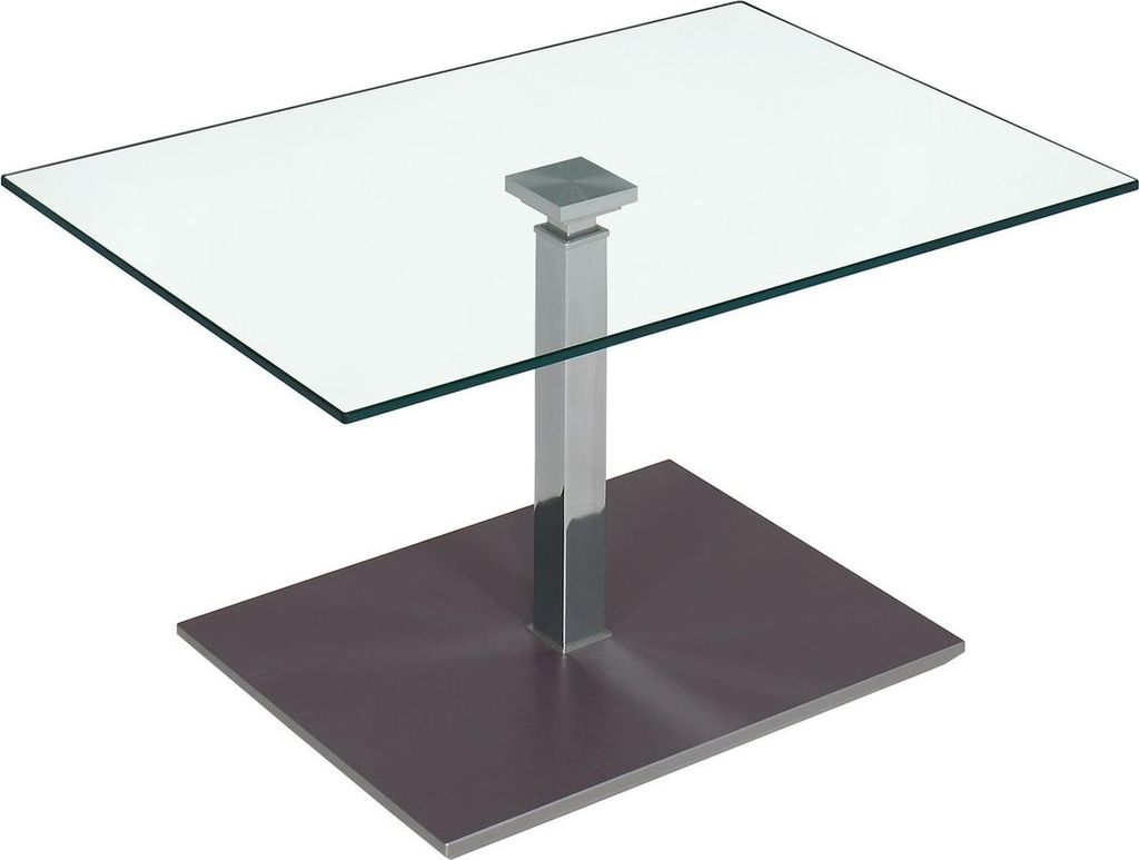 Couchtisch Beistelltisch Glas und Metall 60x90 cm
