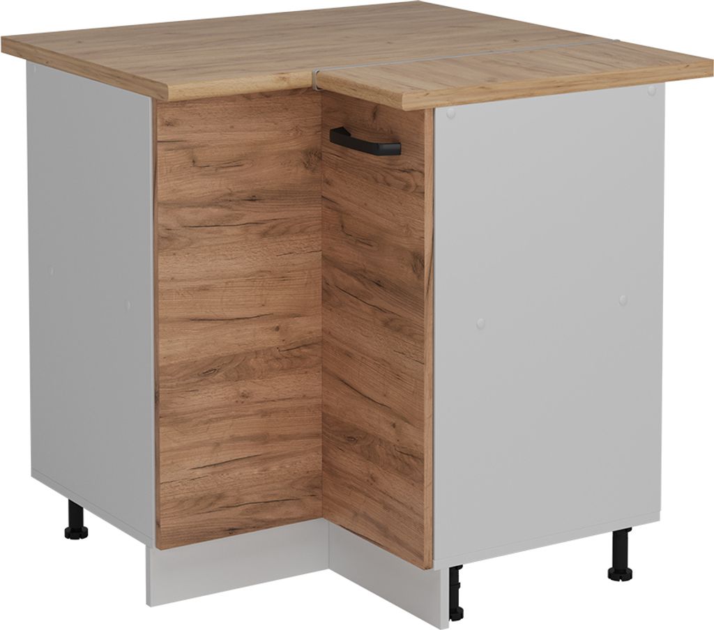 Eckunterschrank Vicco R-Line Goldkraft Eiche 75.6 cm AP Eiche, Model 52300