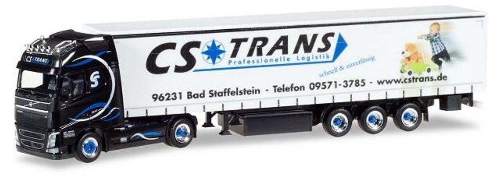 Herpa 931519 - 1/87 Volvo Fh Gl Gardinenplanen-Sz - Cs Trans Bad Staffelstein