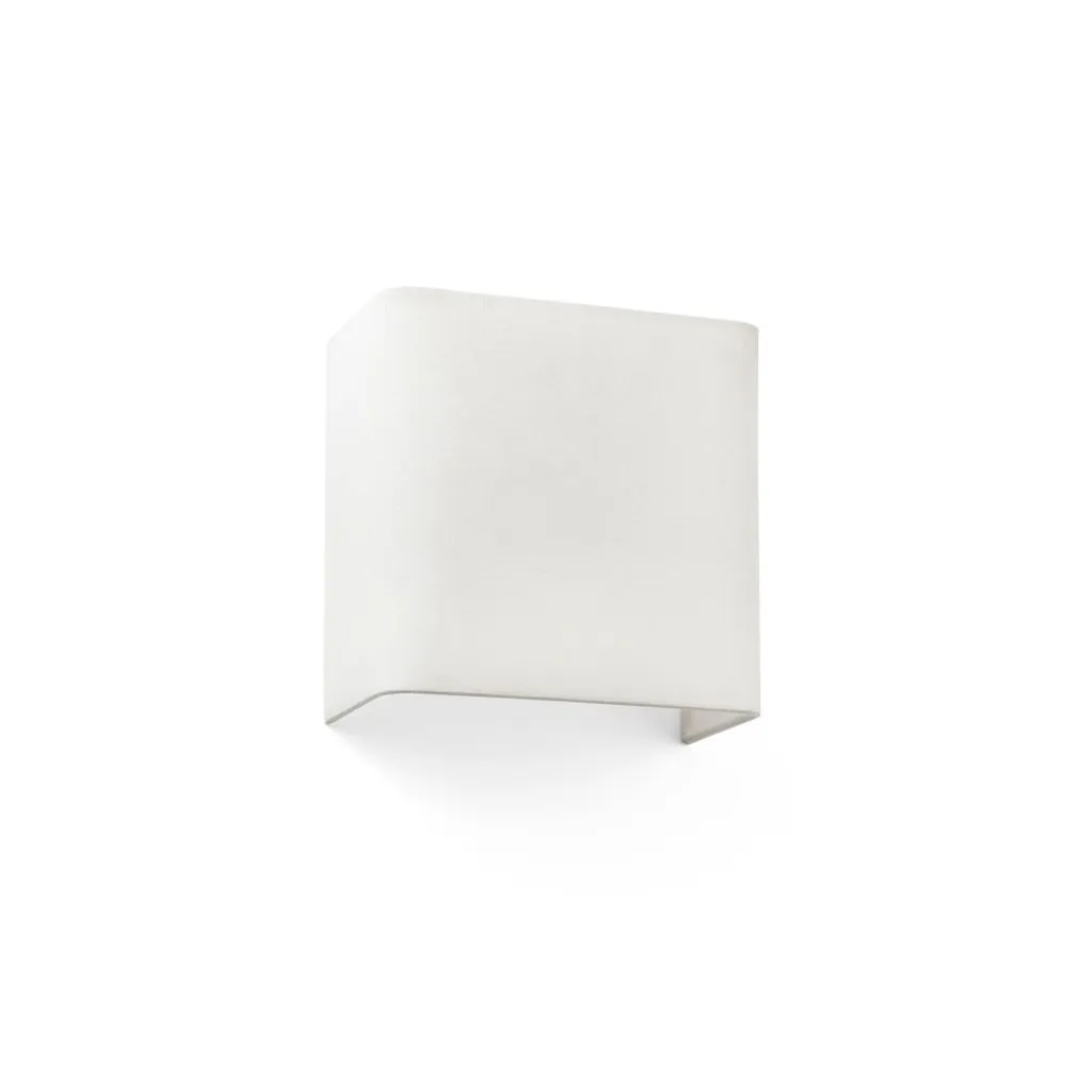 Applique Elegante Cotone Beige Square | Illuminazione Interni Lusso - 1