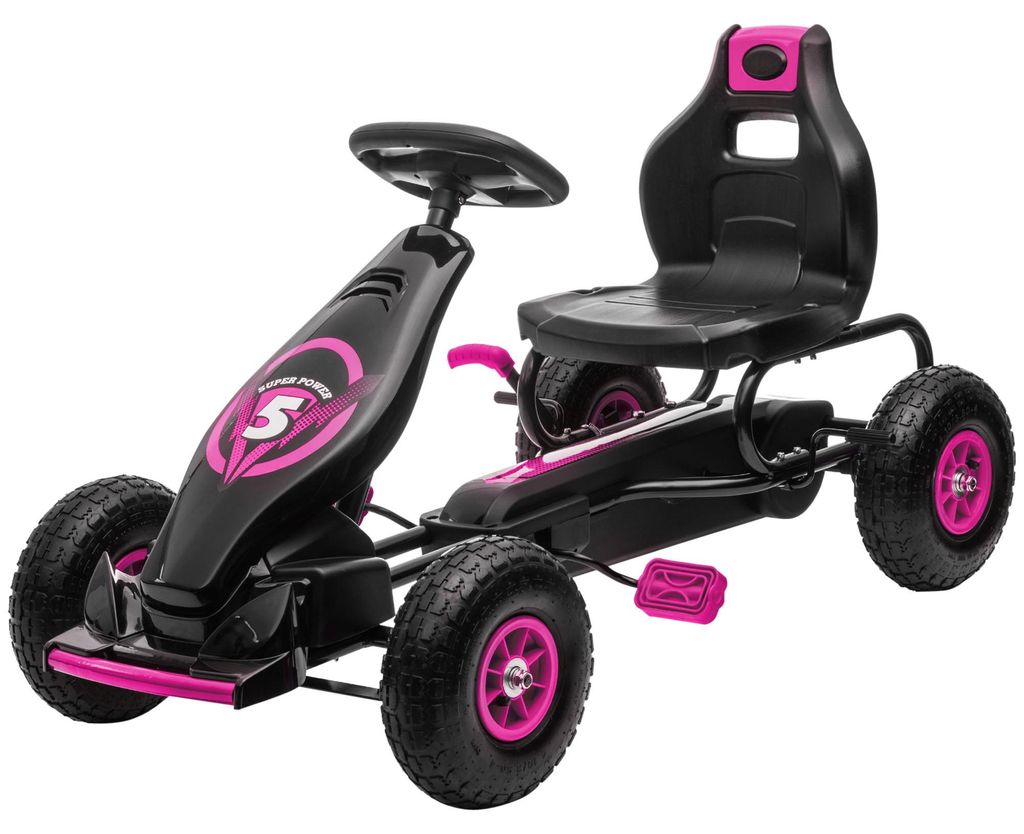 HOMCOM Gokart, kinderauto met pedalen, loopauto, geschikt Productafbeelding 