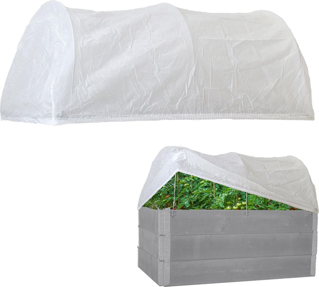 Hochbeetabdeckung 120 x 80 cm Bogenabdeckung mit Vlies Produktbild 