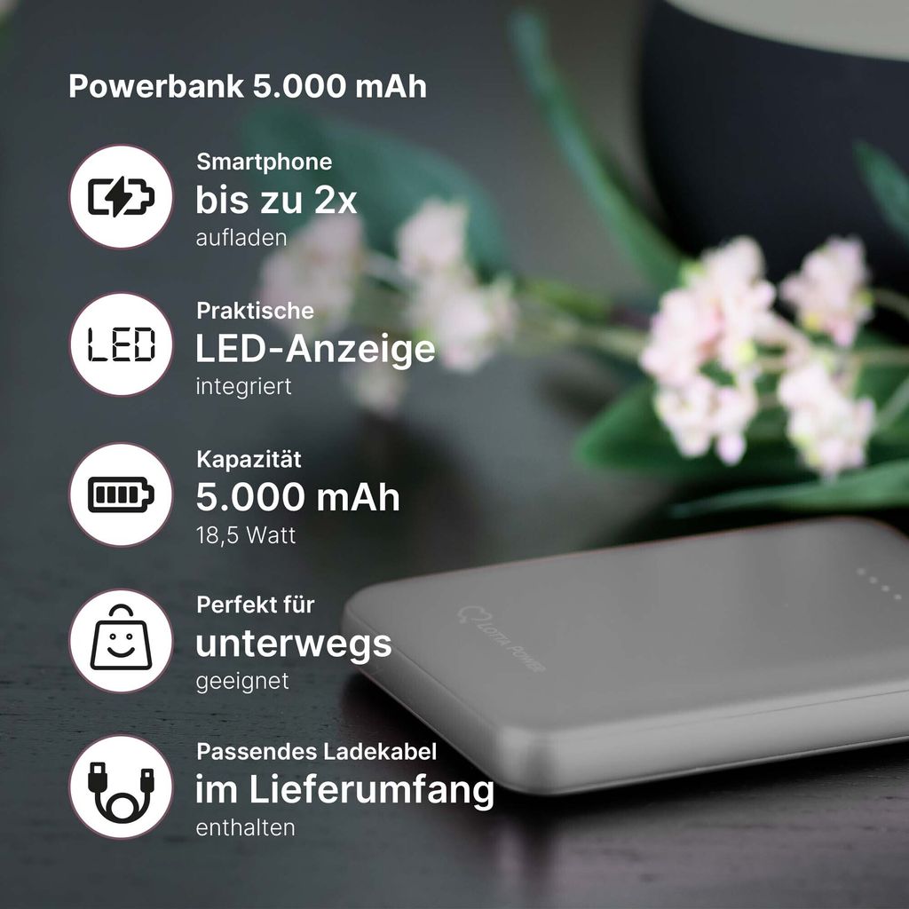 Lotta Power Powerbank 5000mAh Produktbild 4