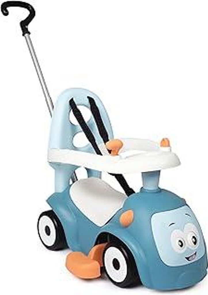 Smoby - Maestro Balade Blau - Komfortables Rutscherfahrzeug mit 3 Verwendungsfunktionen, Schiebewagen, Lauflernhilfe und Rutscherfahrzeug, für Kin...