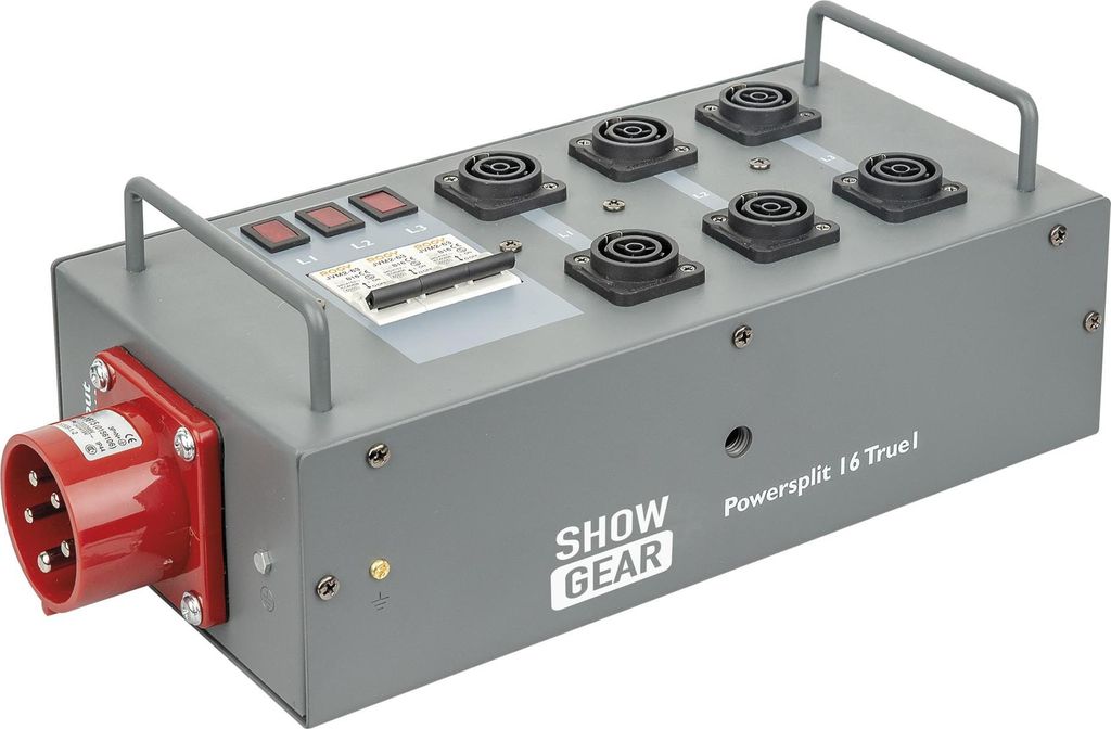 Showgear Power Split 16 True CEE 16 A Powersplit mit Sicherung - CEE zu ProPower True1
