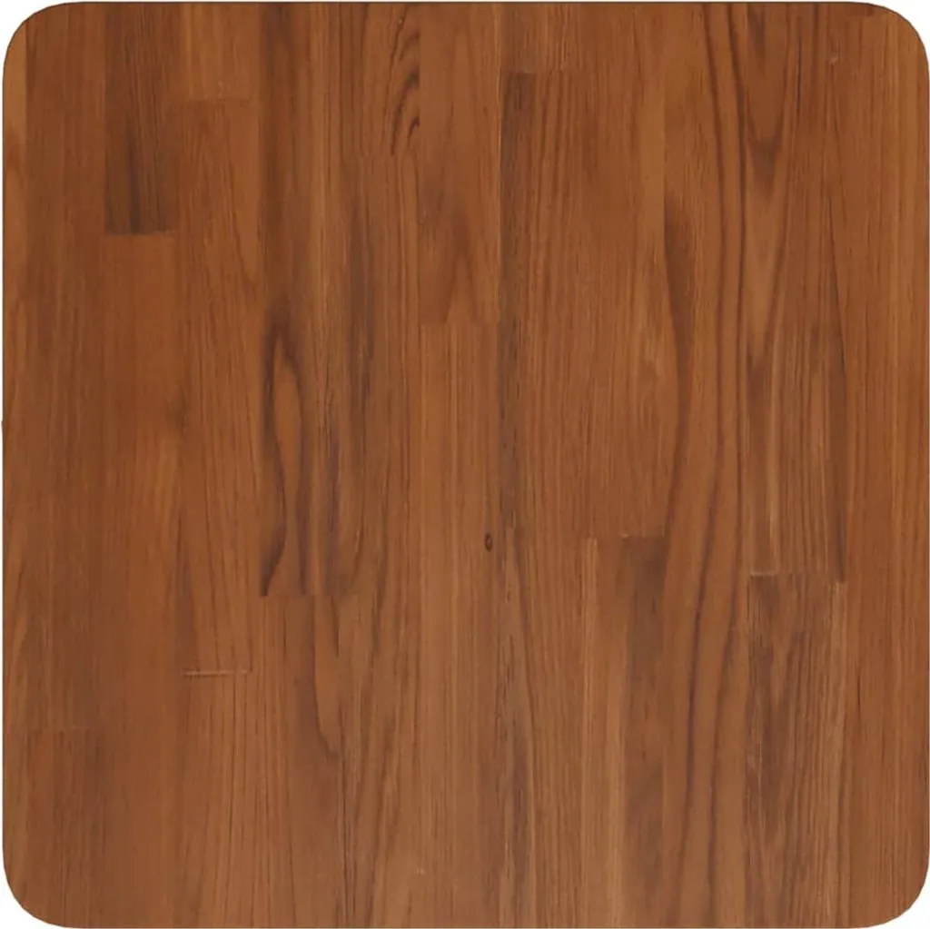 Plateau de table carré vidaXL brun foncé 40x40x4cm en chêne traité