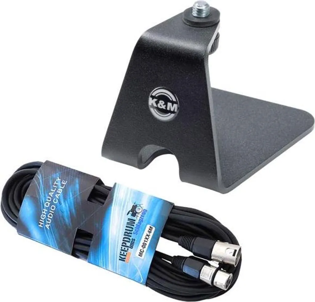 K-M 23240 Supporto da tavolo per microfono con cavo XLR