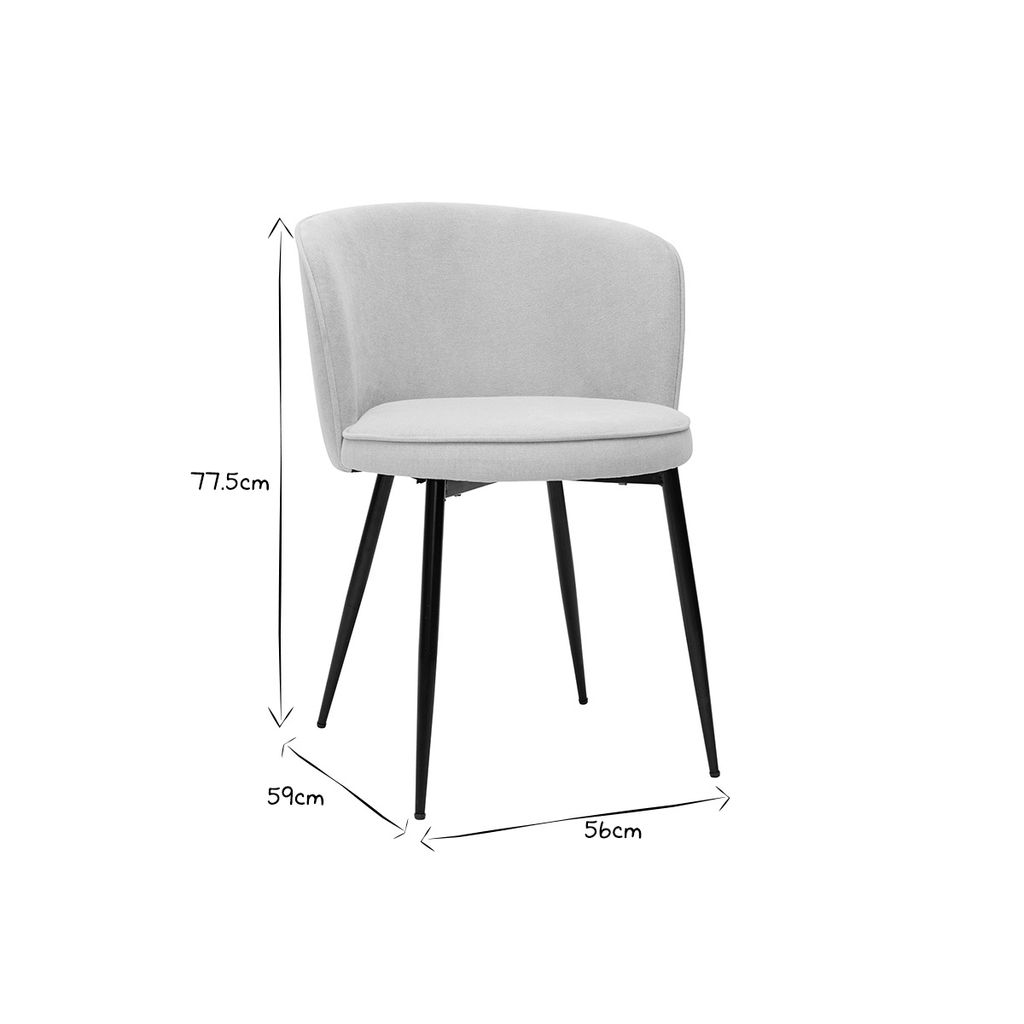 Miliboo - Designer-Stühle aus beigem Stoff mit Samteffekt Produktbild 7