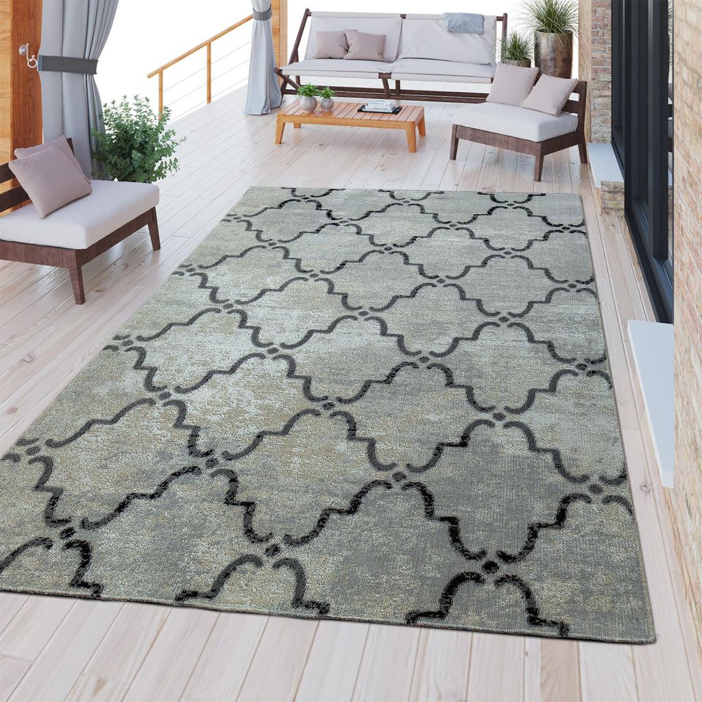 TT Home Moderner Outdoor Teppich Wetterfest Innen & Produktbild 