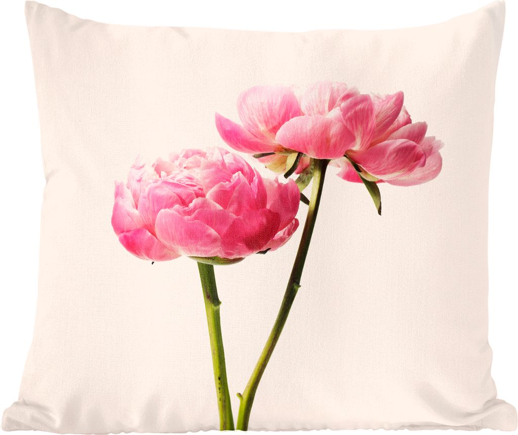 MuchoWow Zierkissen Sofakissen Wohnzimmer Dekokissen 45x45 cm Blumen - Blüte - Rosa - Schlafpolster - Polster für das Sofa