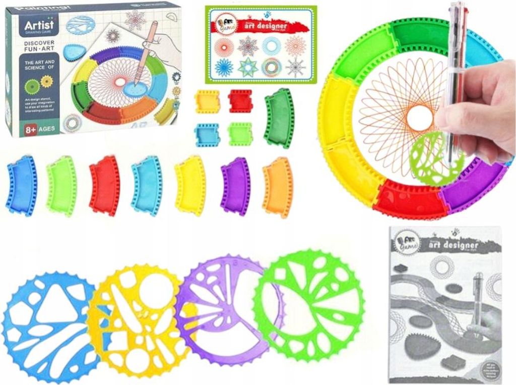 Spirograf Zeichen-Set mit Stiften und Vorlagen