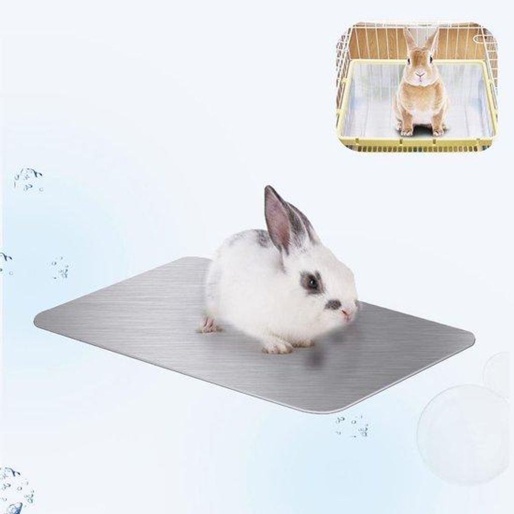 Aluminium Kühlmatte für Kleintiere - Kühlplatte 40 x 30 cm - Aluminium Kühlmatte für Kaninchen - Kühlmatte für Haustiere - Für Kaninchen, H...