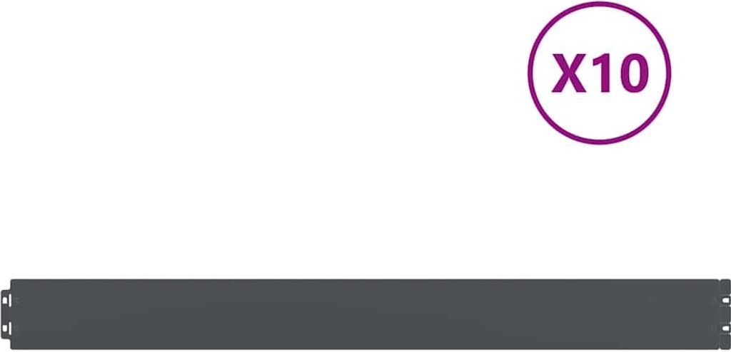 vidaXL Rasenkanten 10 Stk. Anthrazit 10x103 cm Kaltgewalzter Stahl