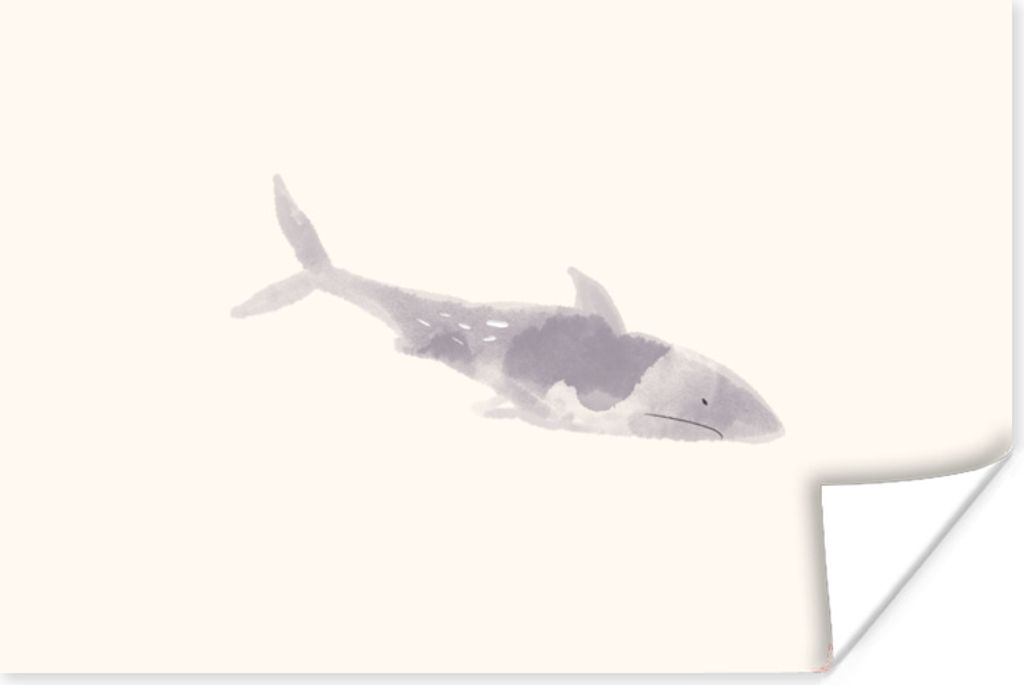 MuchoWow Poster Fisch - Meer - Aquarell 180x120 cm - Fotoplakat