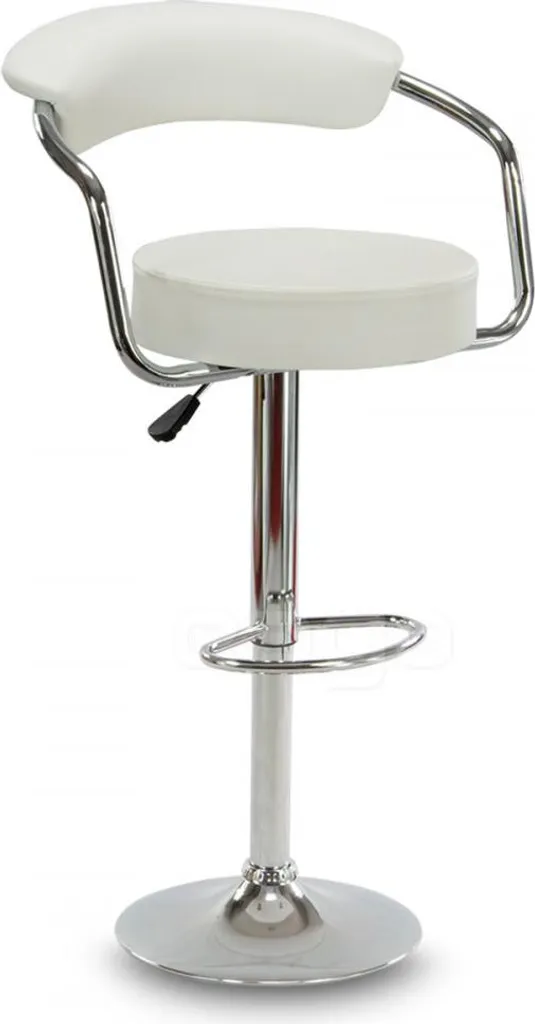 Tabouret de Bar Pivotant Vigo Blanc à Hauteur Variable pour Îlot Central