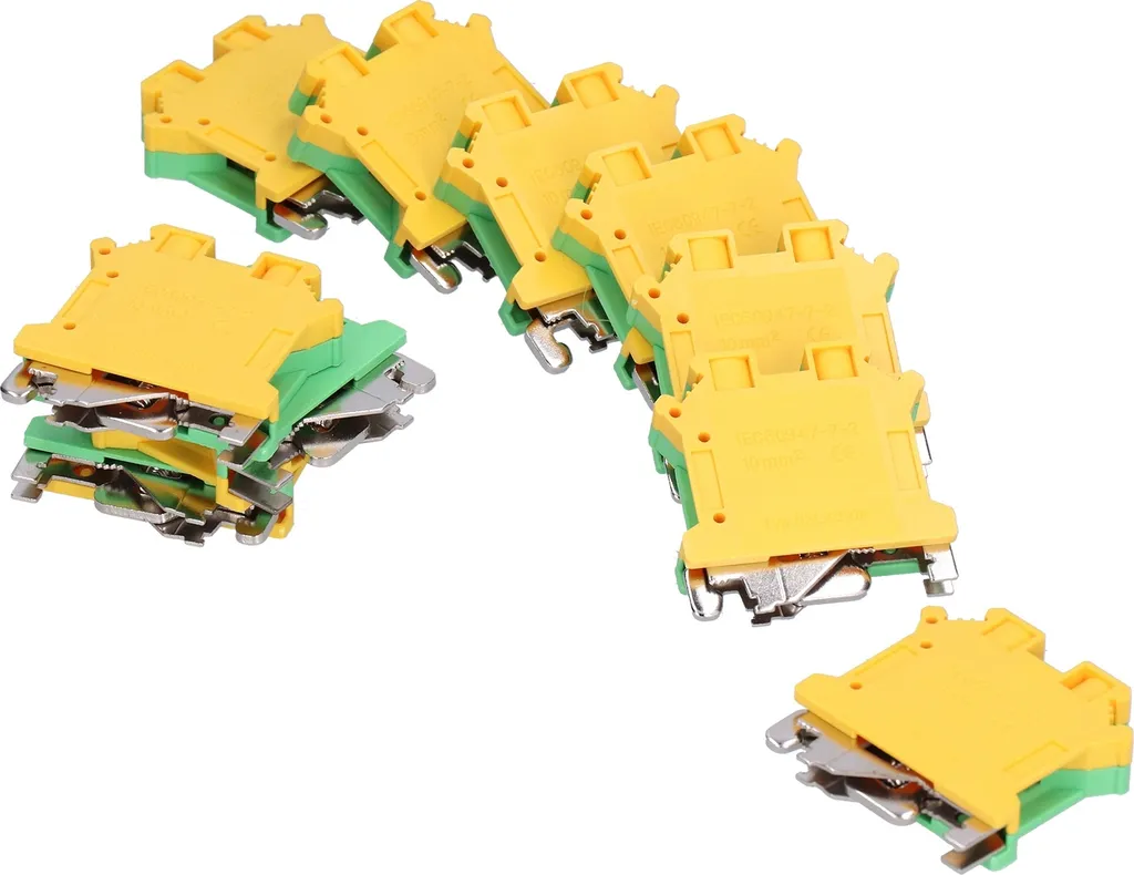 Bornes USLKG-10 pour Mise à la Terre sur Rail DIN (50 pcs) - 76A