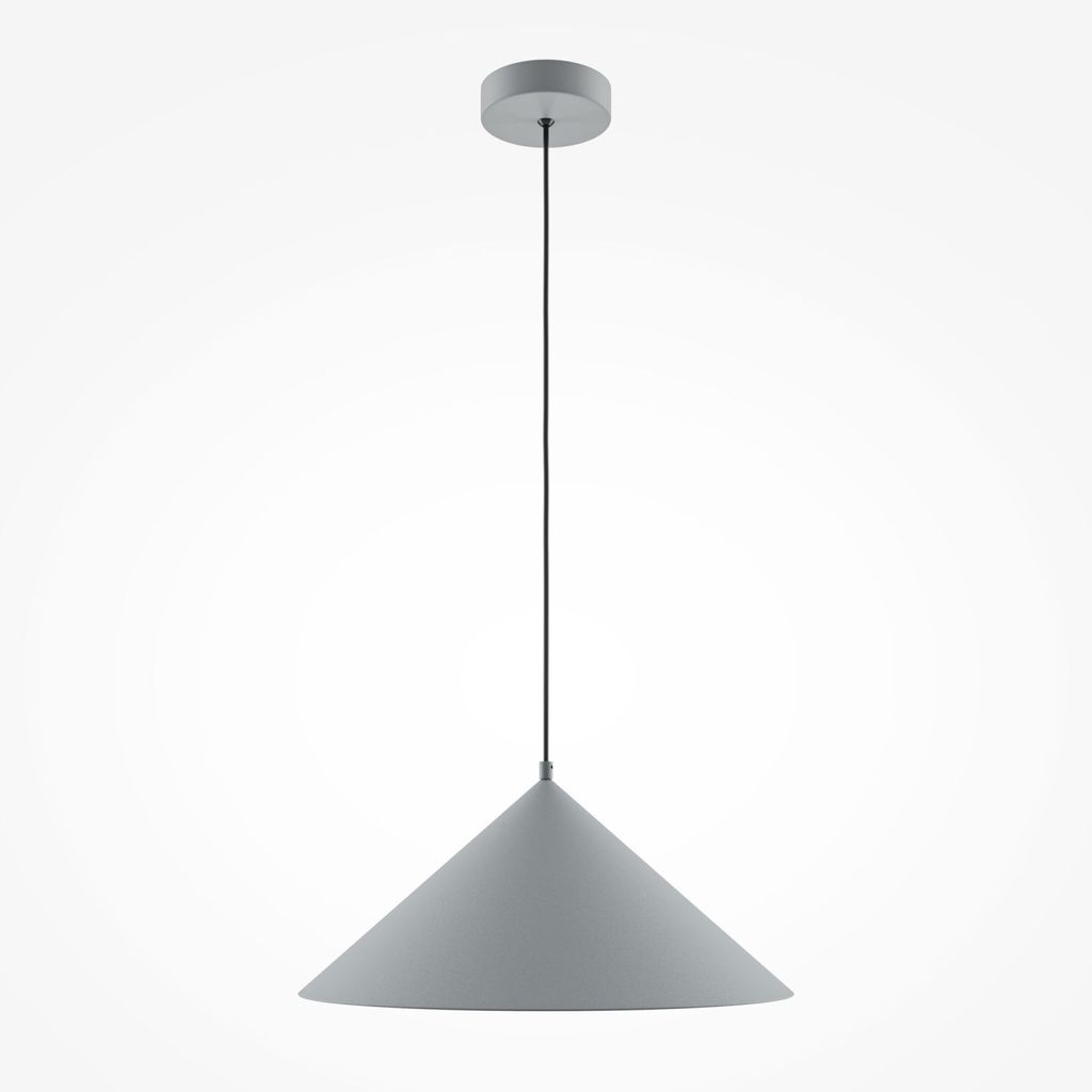 Pendelleuchte Metall Ø 35 cm rund H: max. 318 cm Grau E27 Produktbild 