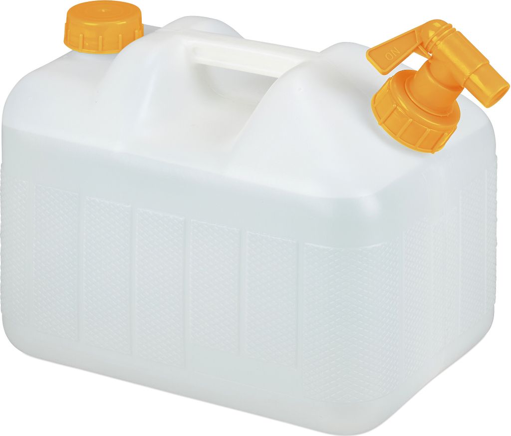 Relaxdays Wasserkanister mit Hahn, 10 Liter, Kunststoff Produktbild 