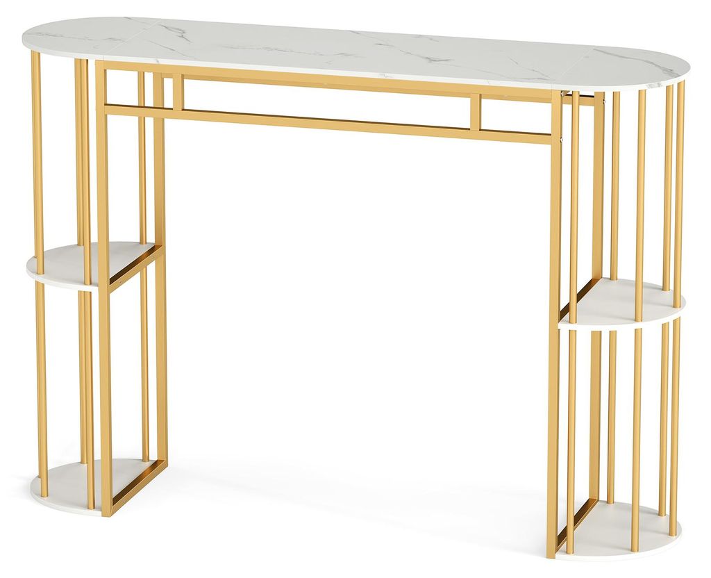 KOMFOTTEU Moderní barový stůl, stojací stůl s elegantním Obrázek produktu 