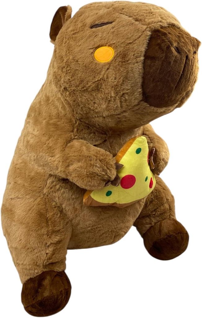 Kuscheltier Capybara 55 cm Pizza – Weiches großes Plüschtier Stofftier
