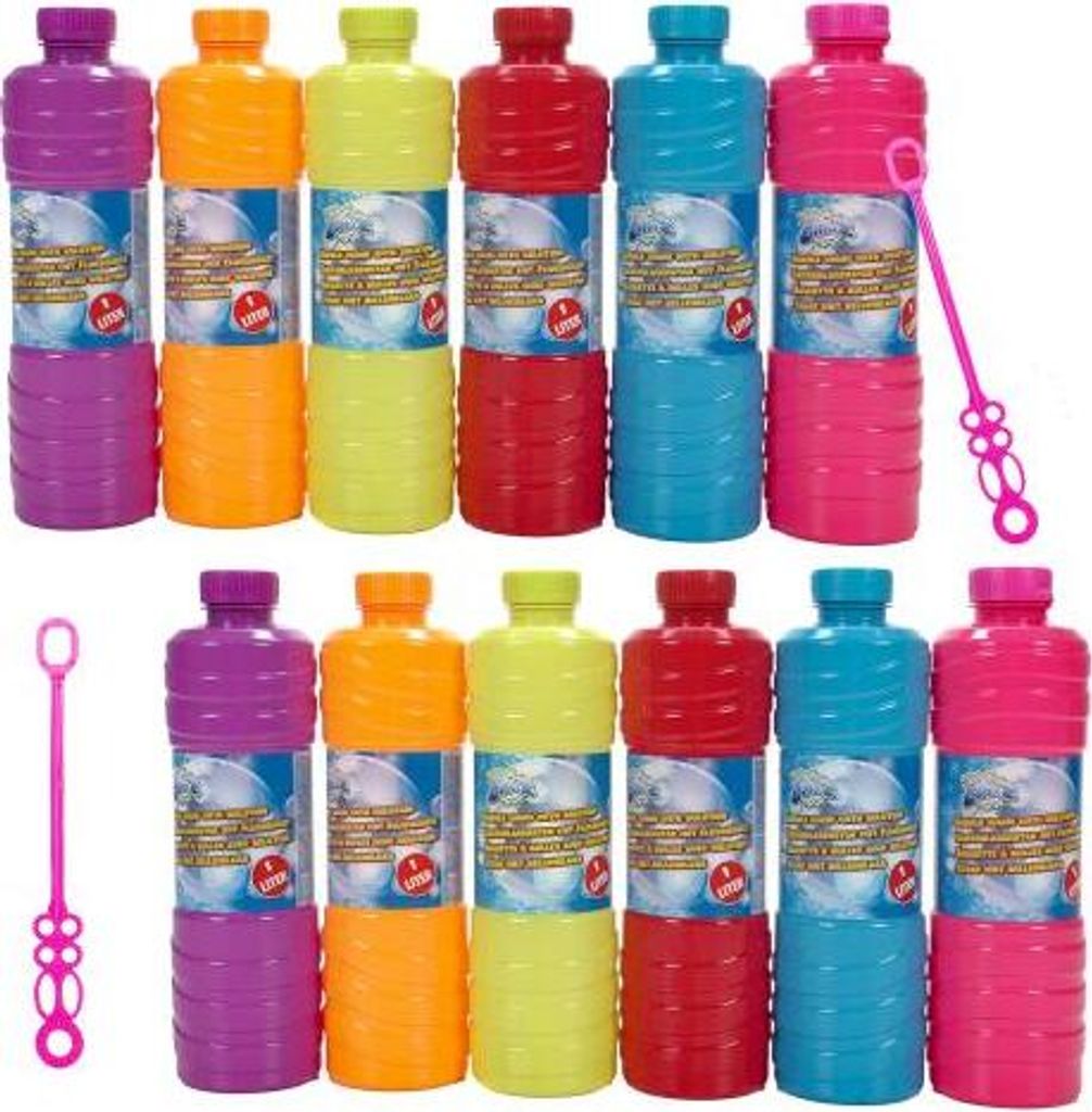 12x Flaschen je 1 Liter, Seifenblasenflüssigkeit mit Produktbild 