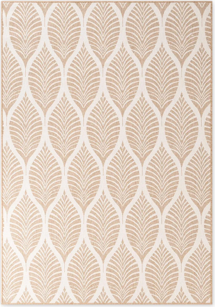 Tapis réversible facile à nettoyer pour intérieur et jardin Liora Blanc