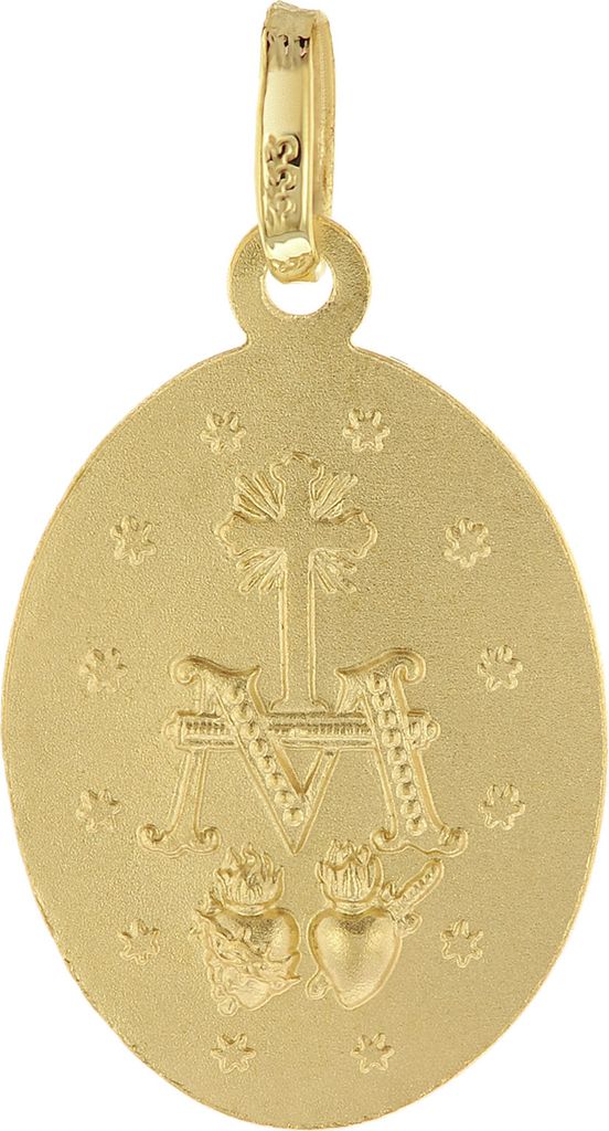 Trendor Milagrosa Anhänger - 8 Karat Gold 333 Madonna Medaille 27x16mm Echtgold