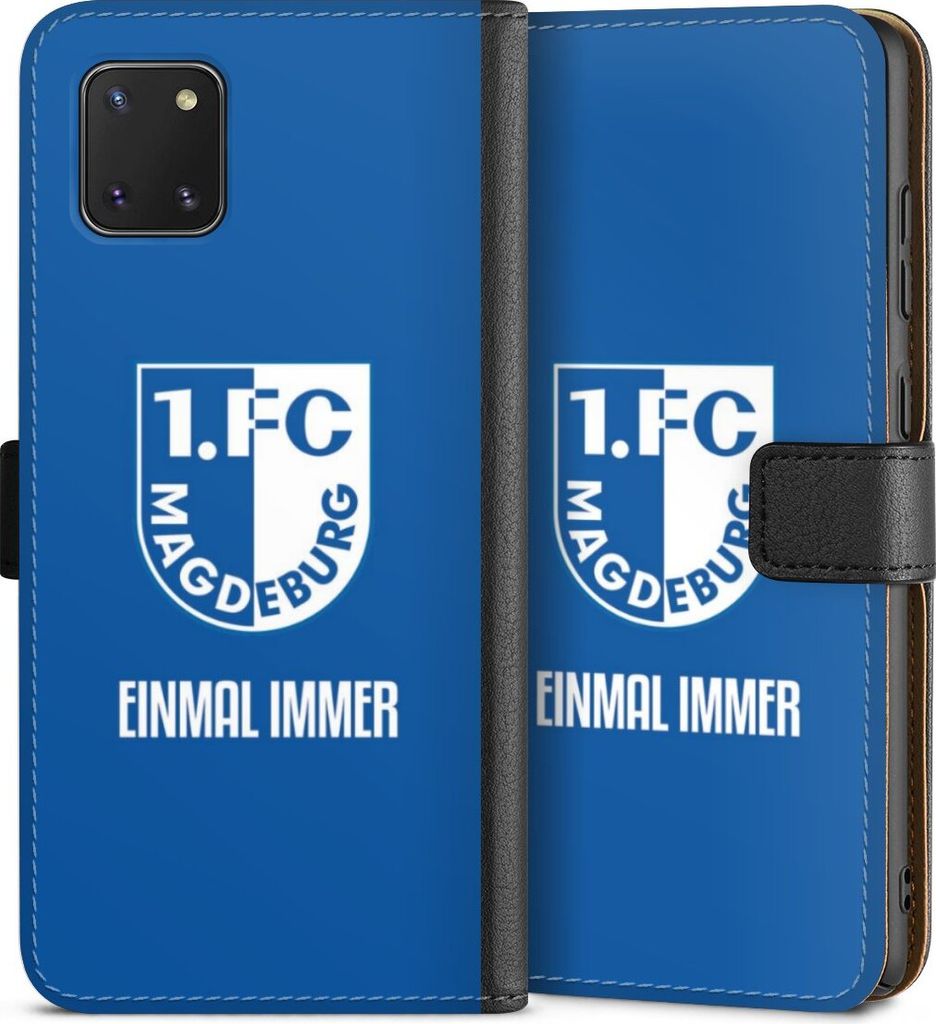 DeinDesign Klapphülle für Samsung Galaxy Note 10 lite Handytasche Lederhülle Tasche Offizielles Lizenzprodukt Wappen 1. FC Magdeburg