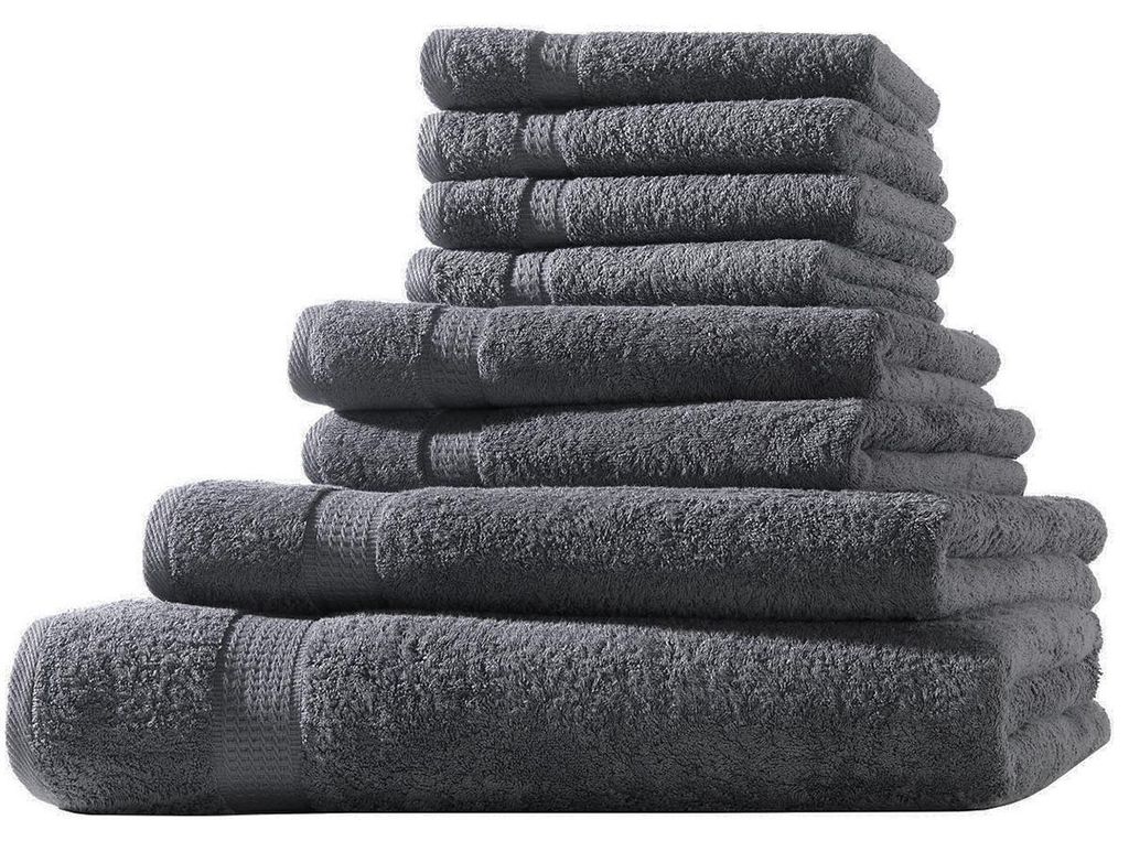 XL-Set 8tlg Frotteetücher Elegance 100% Baumwolle 500 gsm Produktbild 