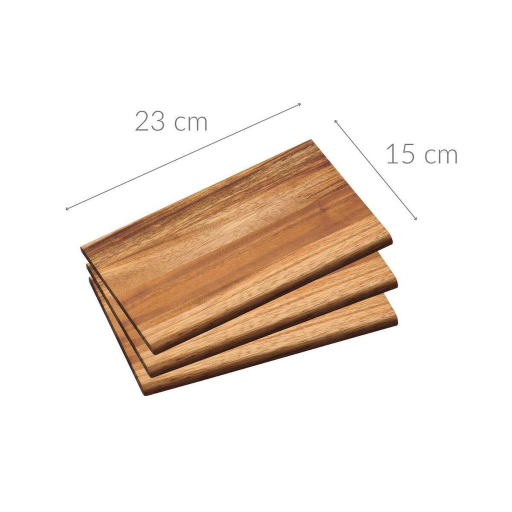 KESPER Frühstücksbrett 3-tlg., Akazienholz, Länge: 230 mm, Produktbild 6