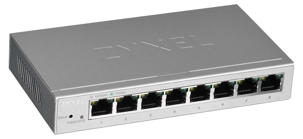 Switch internet Zyxel GS1200-8 pour étendre le réseau domestique
