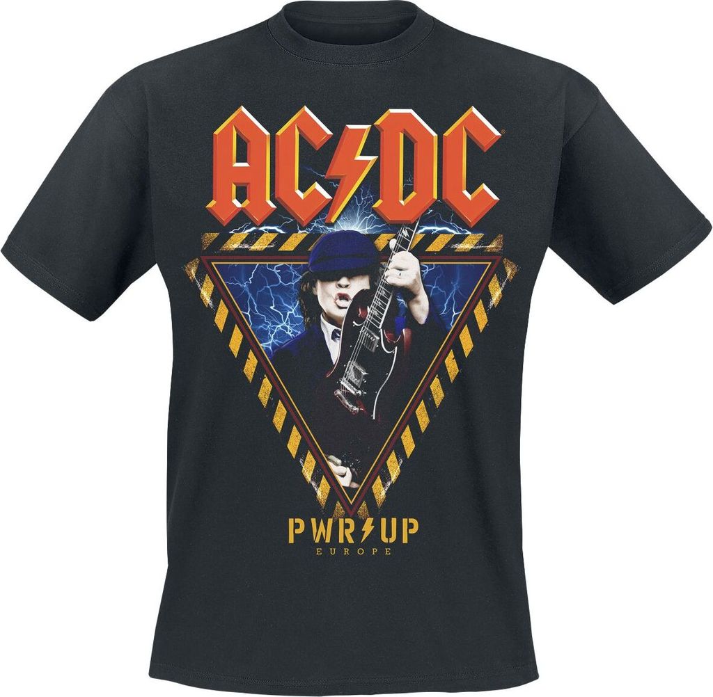 AC/DC T-Shirt Herren PWRUP European Tour 2024 schwarz 3XL