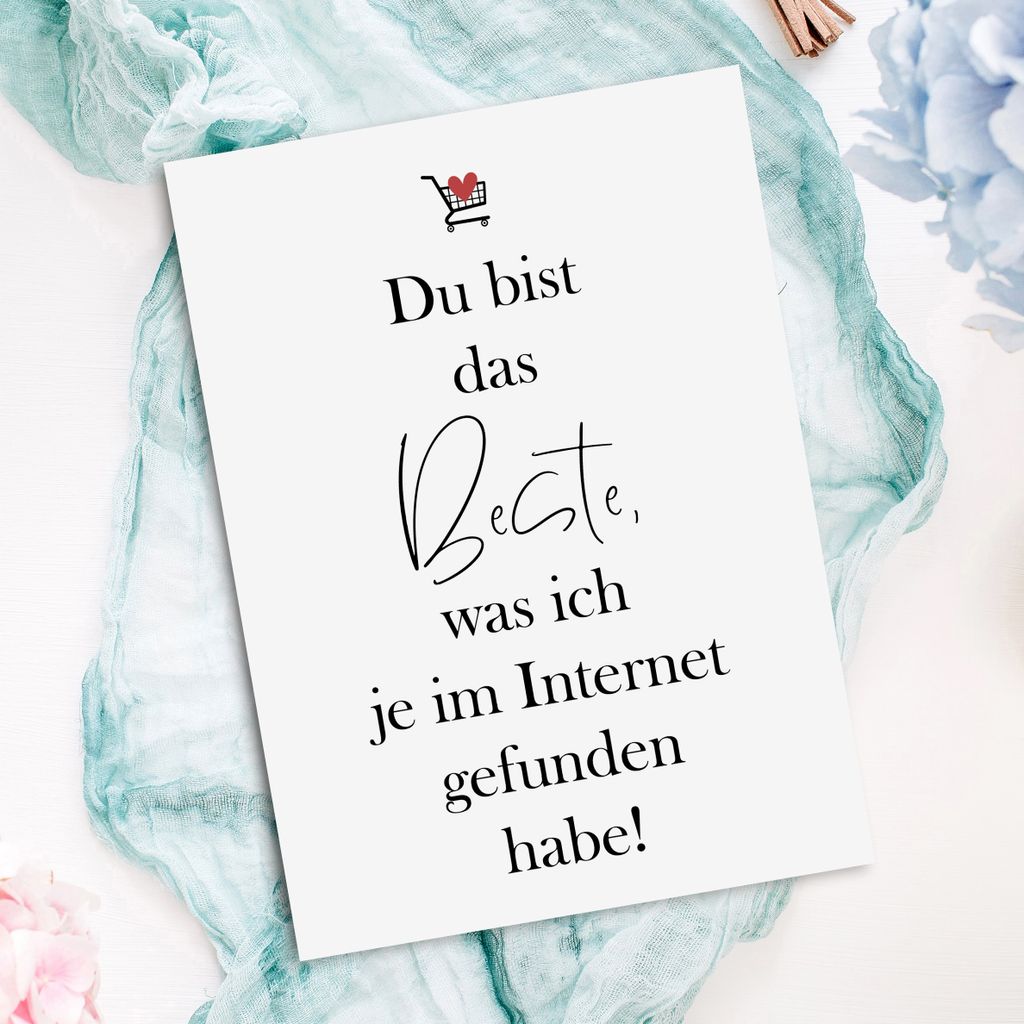 Postkarte LIEBE im Internet gefunden Produktbild 3