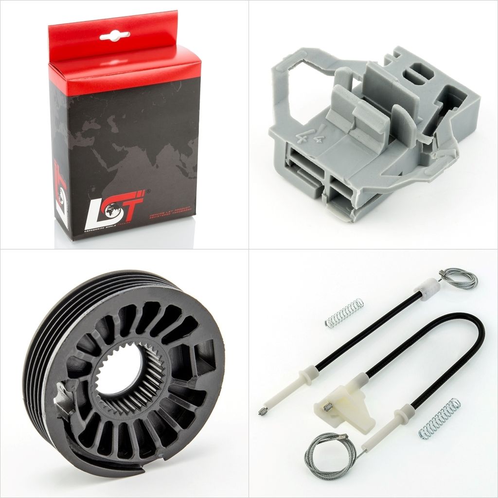 Fensterheber Reparatursatz Set Rolle Seilzug Gleitstück HL für SKODA OCTAVIA 1U