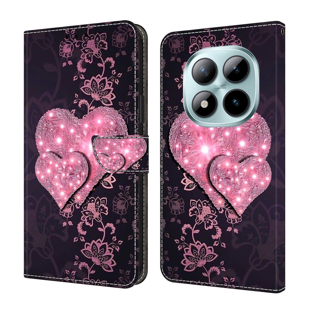 CLM-Tech Handyhülle kompatibel mit Xiaomi Redmi Note 15 Pro 5G 6,83 Zoll Hülle - Tasche aus Kunstleder - Klapphülle mit Ständer und Kartenfäch...