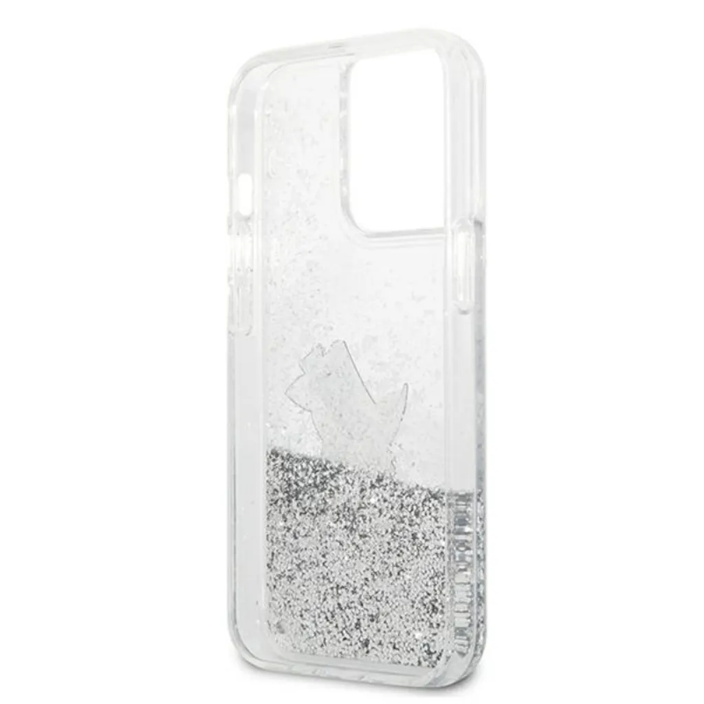 Karl Lagerfeld KLHCP13XGCFS Cover iPhone 13 Pro Max Glitter Argento - 7