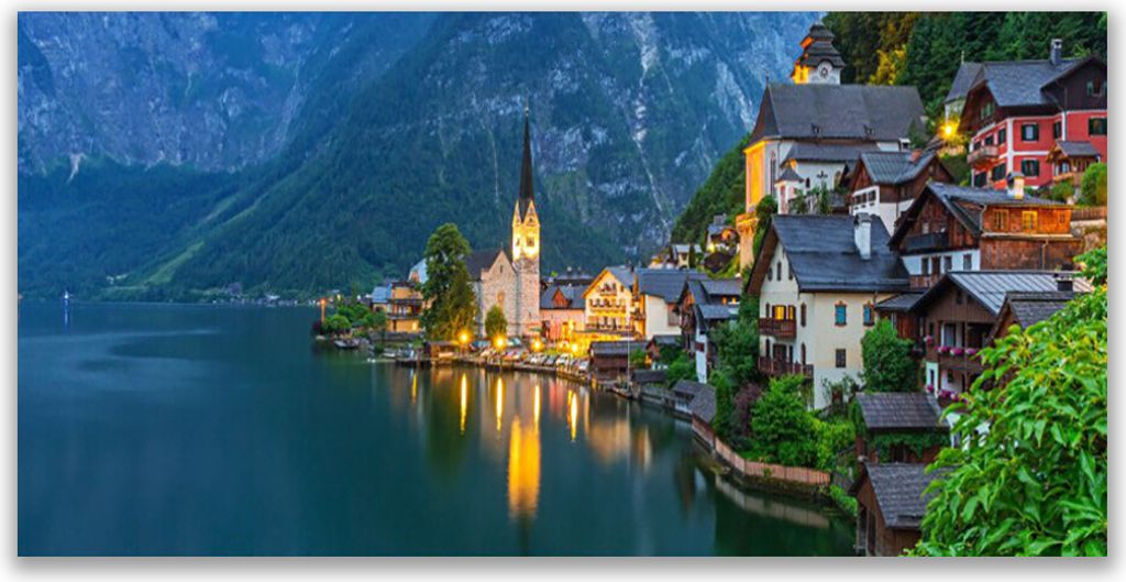 Tulup Leinwand-Bilder 120x60 Wandbild Canvas Kunstdruck Stadt Meer Landschaft