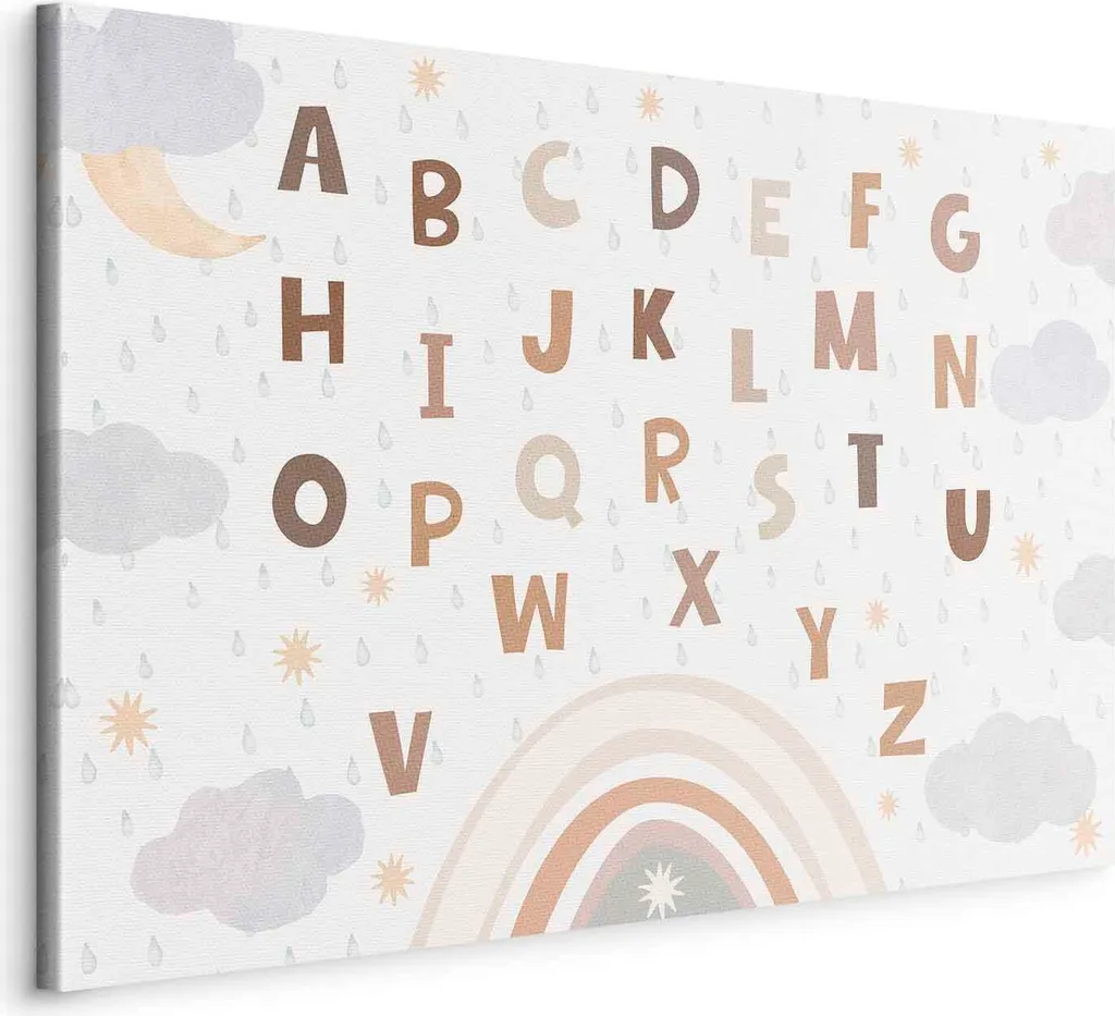Tela in Fliselina 120x80 Arcobaleno e Stelle per Bambini - Art. e-A-10129