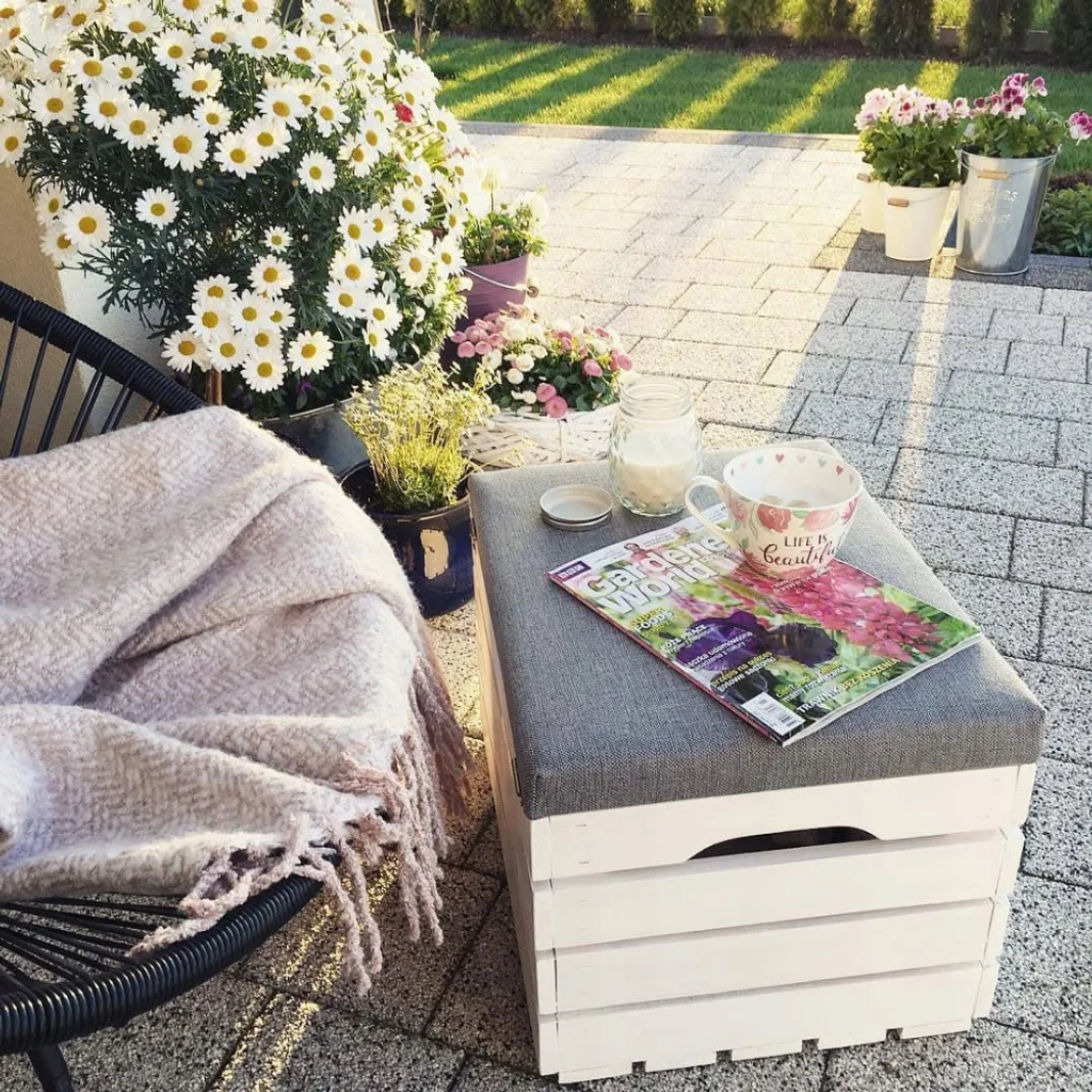 Pouf Cassapanca Imbottita in Legno | Seduta Luxury Contenitore - 9
