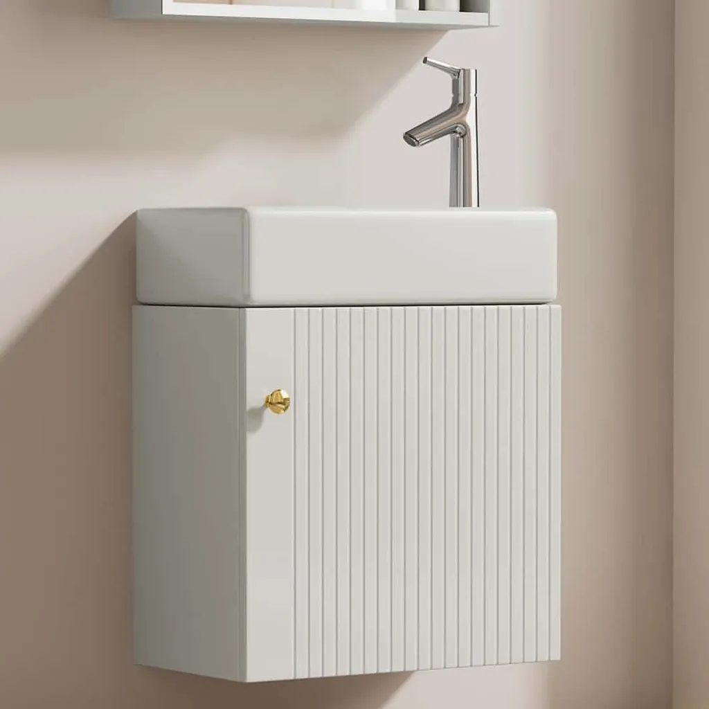 Mobiletto Sottolavabo Salvaspazio 46cm AIORBER Design 3D Bianco