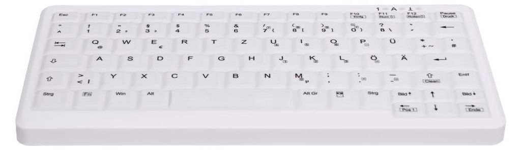 CHERRY AK-C4110 Tastatur USB QWERTZ Deutsch Weiß (AK-C4110F-U1-W/GE)