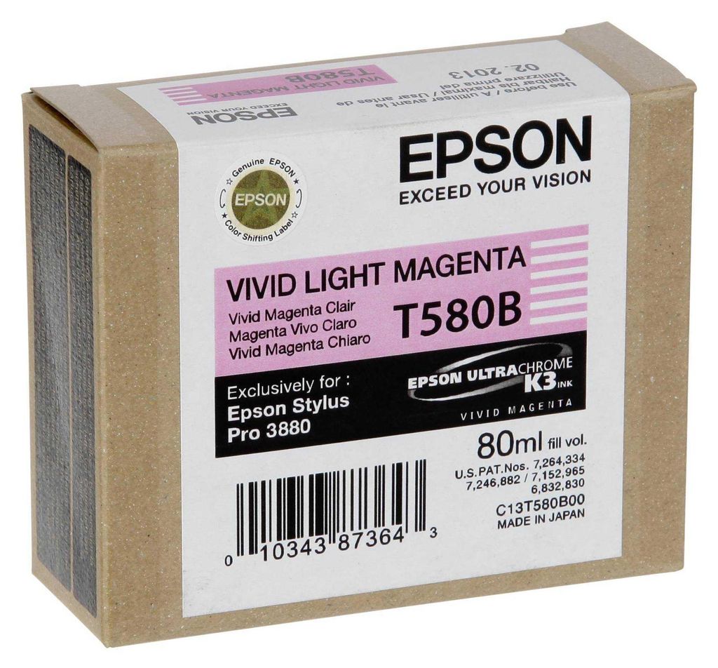 Epson Tintenpatrone vivid light magenta T 580 80 ml       T Produktbild 