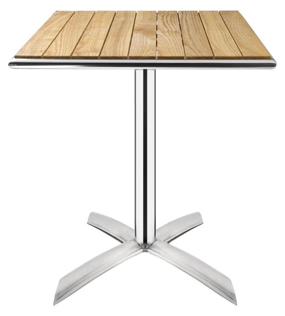 Bolero Tisch quadratisch und klappbar aus Aluminium und Produktbild 