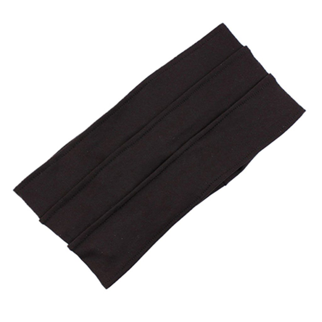Damen Mode Sport Stretch Breites Stirnband Kopfwickel Yoga Haarband Turban-Schwarz