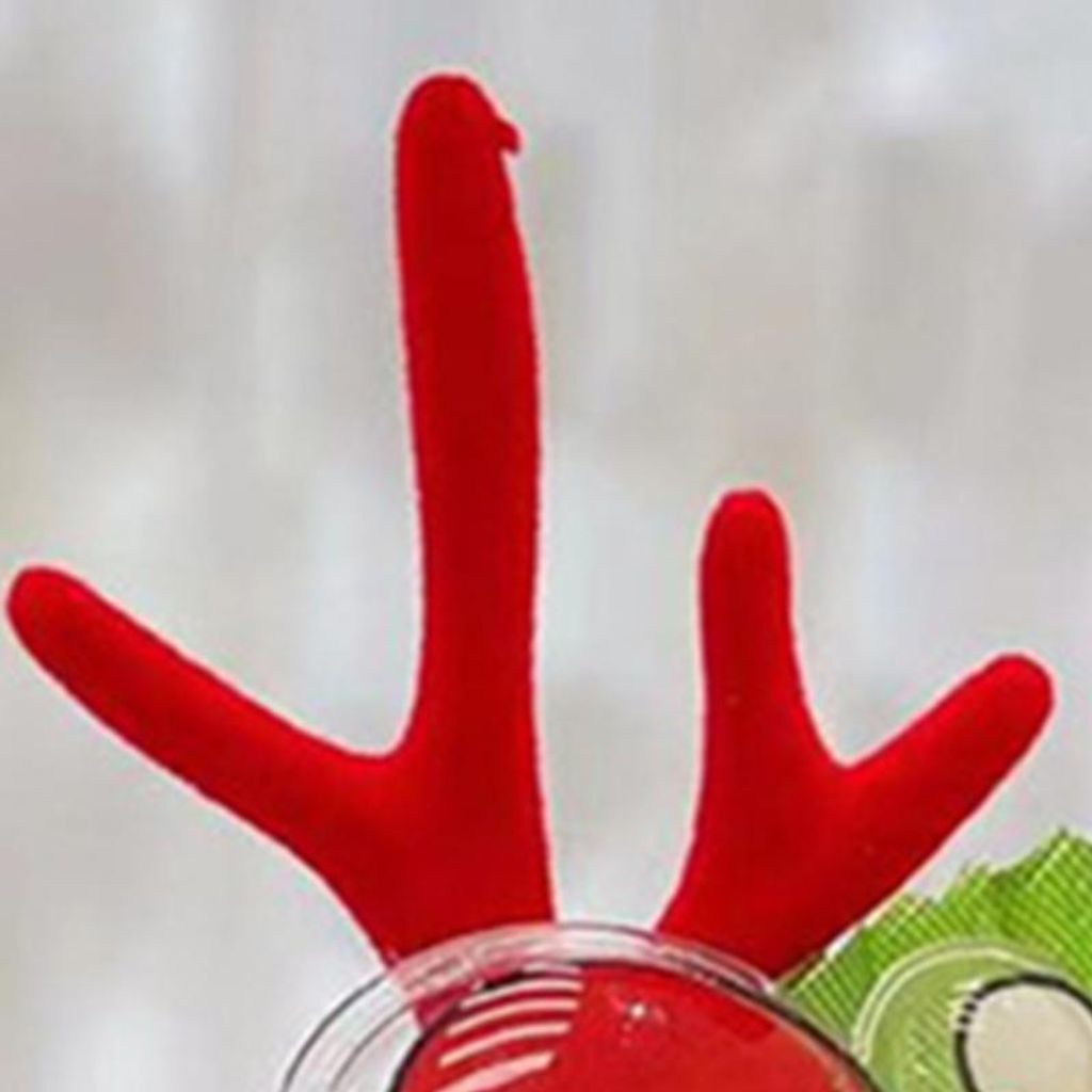 Weihnachtsgeweihhaarklammern s?e exquisite Plsch -Rentier -Barrettes fr Partys Geburtstag Cosplay 17# PVC Santa Red Antlers
