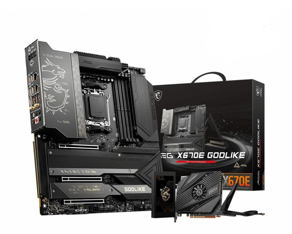 MSI MEG X670E GODLIKE - Motherboard - E-ATX - Socket AM5 - AMD X670E Chipsatz - USB 3.2 Gen 1, USB 3.2 Gen 2, USB-C 3.2 Gen2, USB-C 3.2 Gen 2x2 - 1...