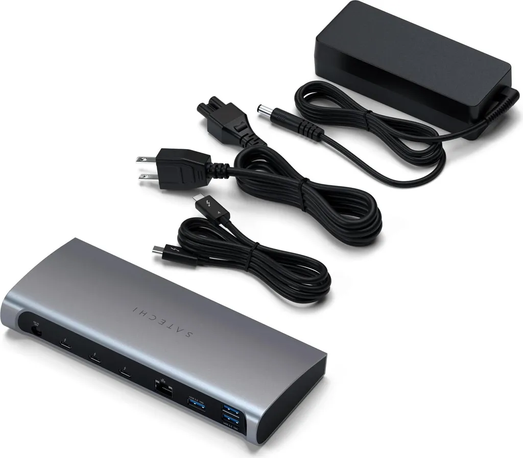 Dock Satechi Thunderbolt 4 EU avec Double Affichage 4K et Charge Rapide - 9
