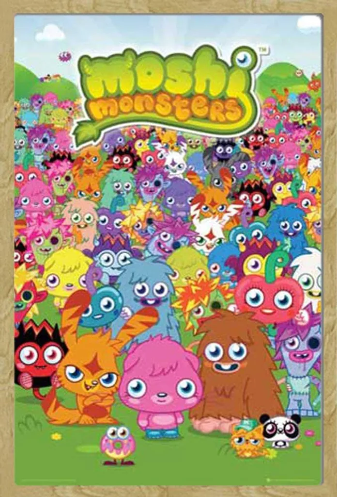 Offerta Poster Moshi Monsters + Cornice Shinsuke 61x91,5 Rovere