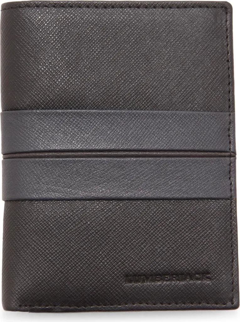 Lumberjack 0605Az Portefeuille Homme Bleu 9.5x12.5 cm en Cuir Véritable
