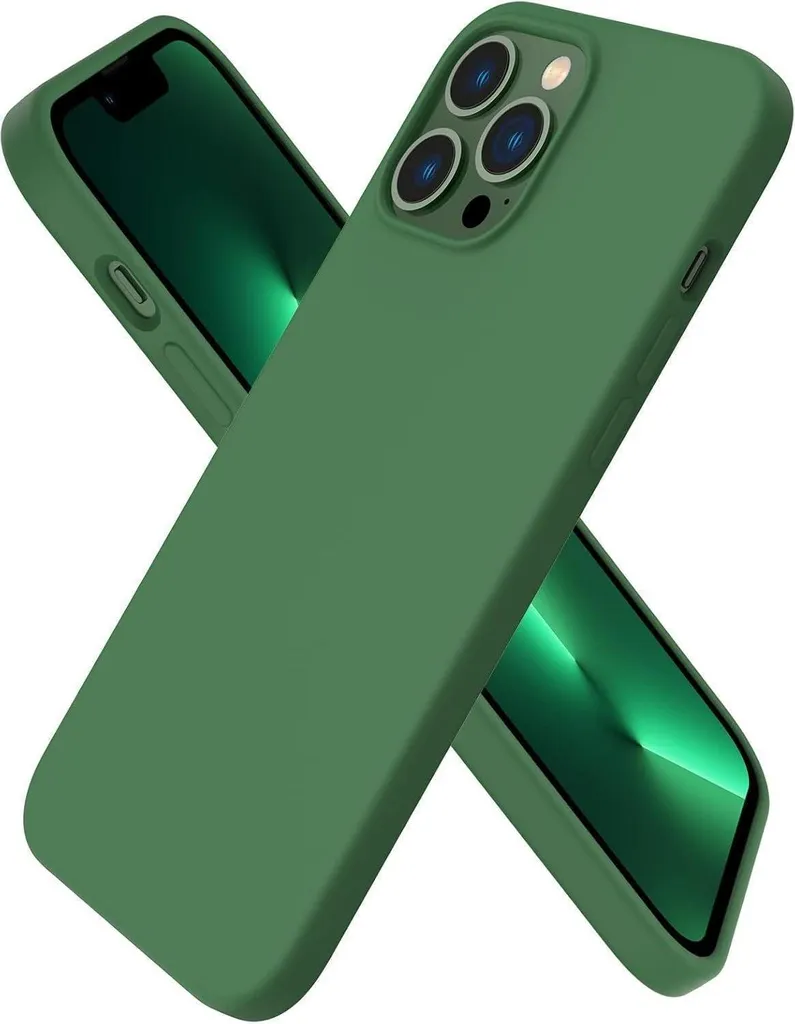 Étui silicone iPhone 13 Pro Max souple et fin coloris Vert Trèfle chic